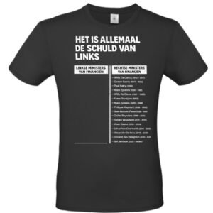 het gat van links t-shirt