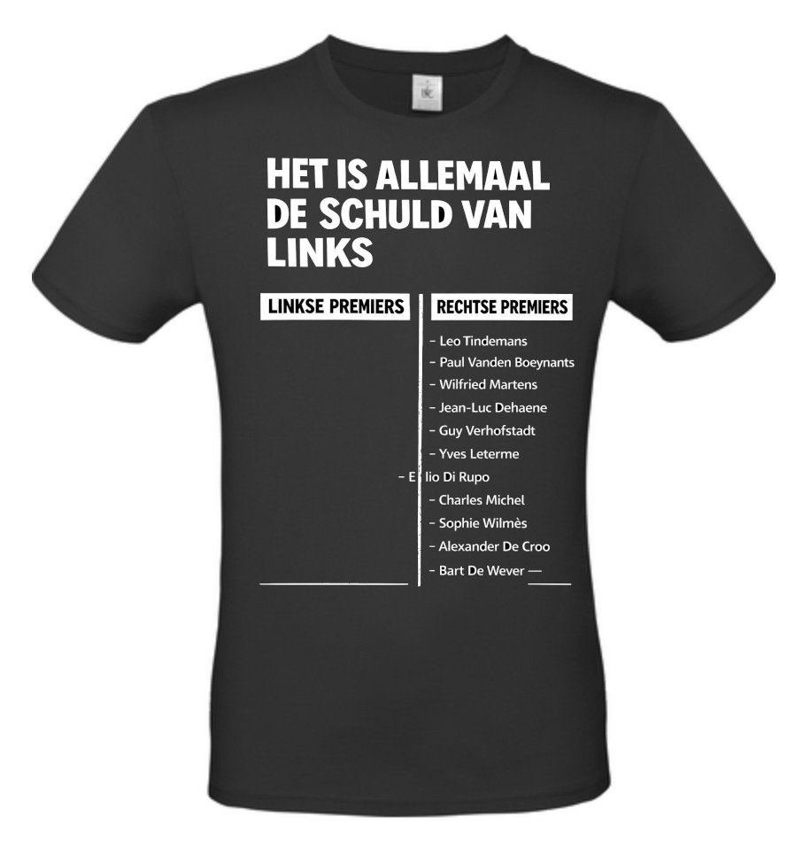 Schuld van links t-shirt